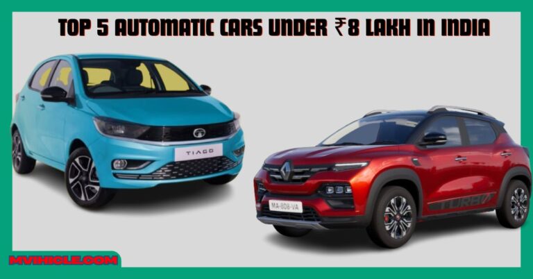 Top 5 Automatic Cars Under ₹8 Lakh in India