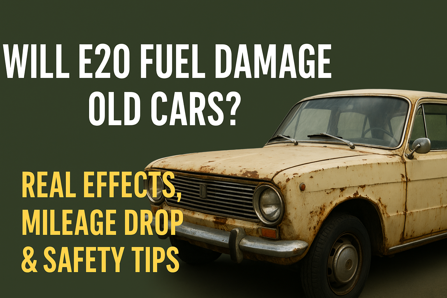 Will E20 Fuel Damage Old Cars?